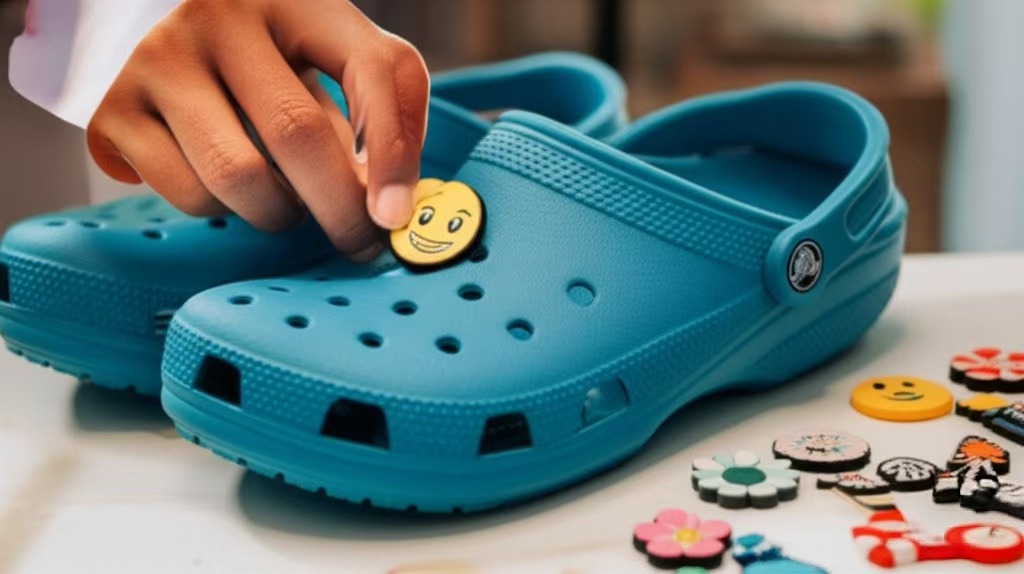 putting jibbitz into crocs