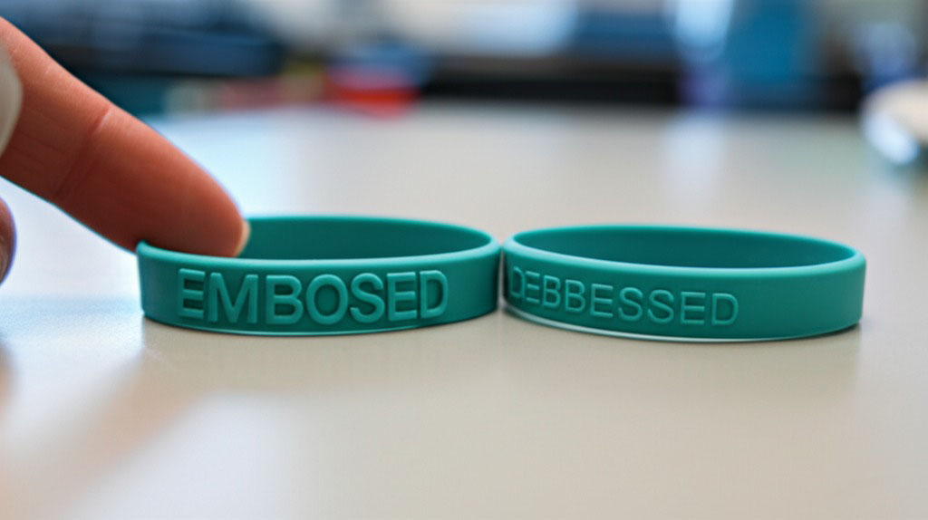 Embossed vs. Debossed Wristbands