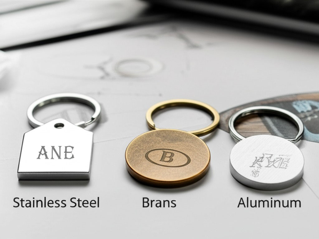 Laser Engraved Metal Keychains