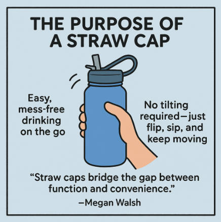 What is the purpose of a straw cap?