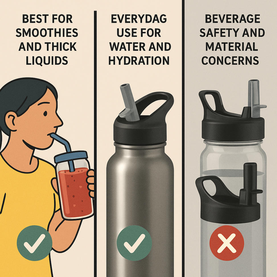 Which straw cap suits your drink best?
