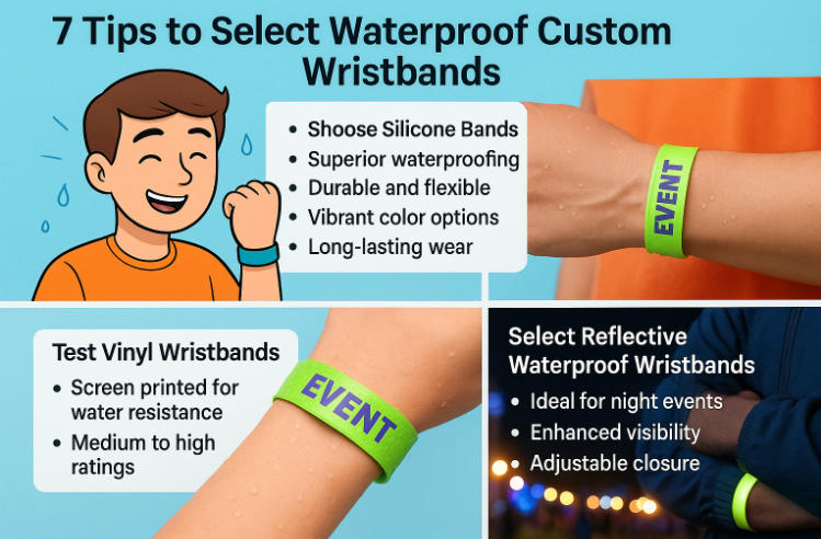 Waterproof wristbands are essential for events where sweat, rain, or water are in play. Here’s how to choose wristbands that won’t quit halfway through the party.