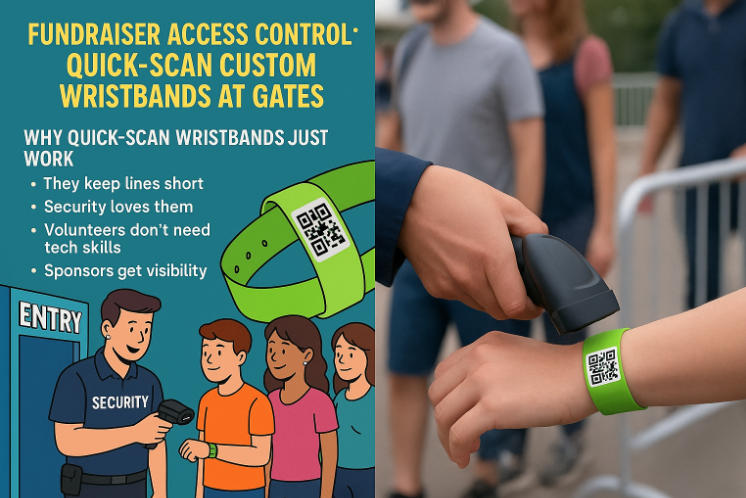 Fundraiser Access Control: Quick-Scan Custom Wristbands at Gates