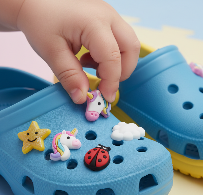 Soft grip Jibbitz for toddlers