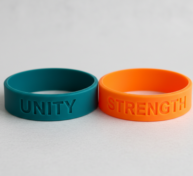 Debossed vs embossed wristband finishes
