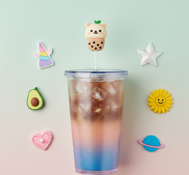 Trendy Removable Straw Toppers for Aesthetic Tumblers