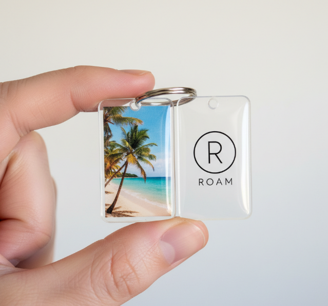 What is a double-sided acrylic keychain
