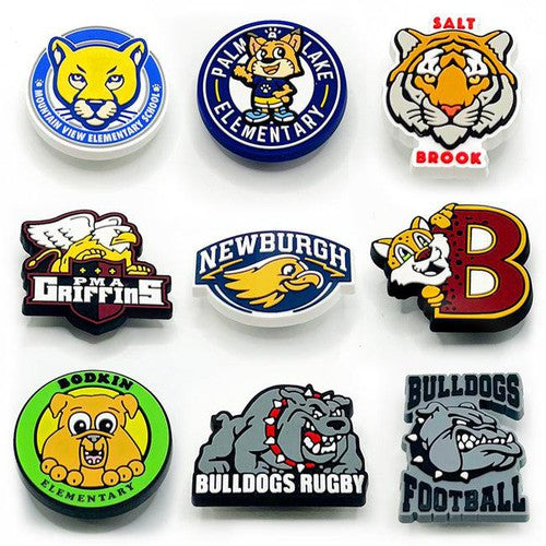 Custom Logo Rubber Clog Charms for Schools, Clubs & Businesses in Canada