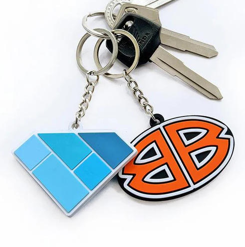 Custom Double-Sided 3D Rubber Keychains – Logo Key Rings for Brand Promotion