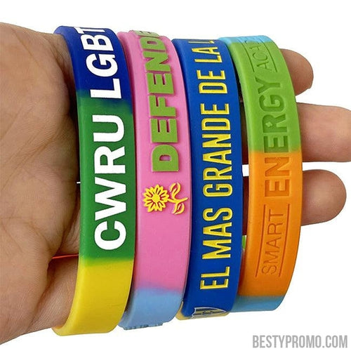 Custom Segmented Silicone Wristbands – Multicolour Designs Made in Canada